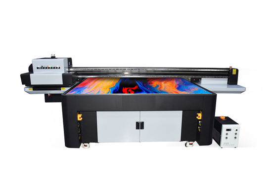 Precyzyjna drukarka wstążkowa LED UV Ink Printing Double White Color Light Oil Mode 1800x1000mm Wymiar druku
