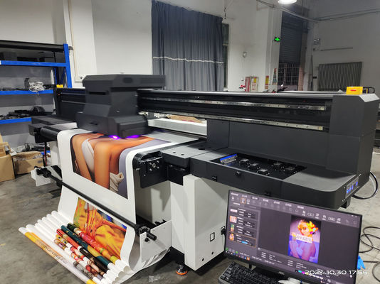 Drukarka UV Ink Roll To Roll z CMYK i białym do druku tapety i papieru UV